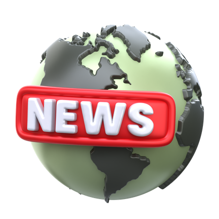 News Globe  3D Icon