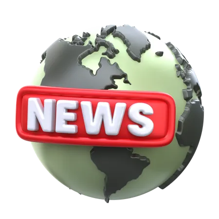 News Globe  3D Icon