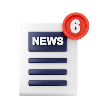 News Notification  3D Icon