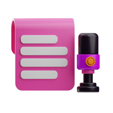 News Podcast  3D Icon