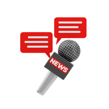 Discours de nouvelles  3D Icon