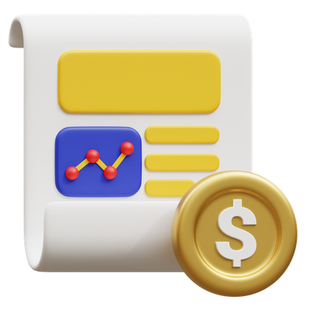 News Stock  3D Icon