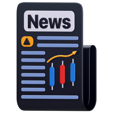 News Stock  3D Icon