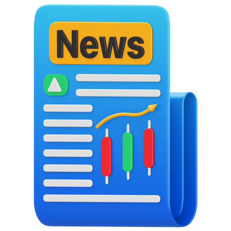 News stock  3D Icon