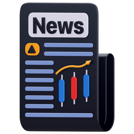 News Stock  3D Icon