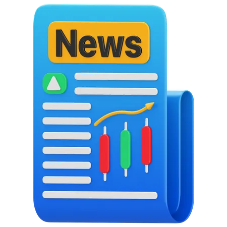 An Icon Depicting The Impact Of Financial News And Corporate Announcements On Stock Prices Investor Sentiment And Market Trends 3D Illustration