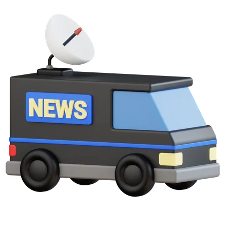 News Van  3D Icon
