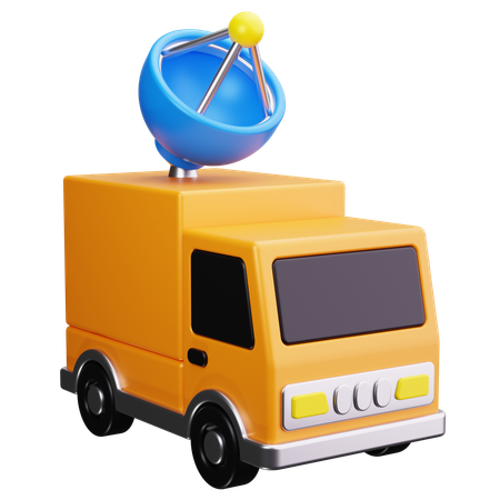 News Van  3D Icon