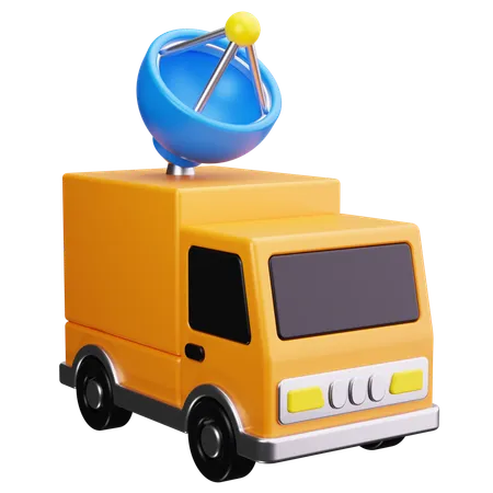 News Van  3D Icon