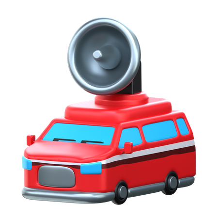 News Van  3D Icon