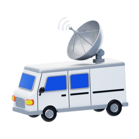 News Van  3D Icon