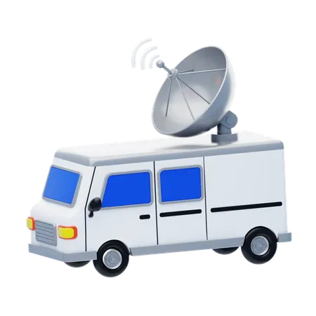 News Van  3D Icon