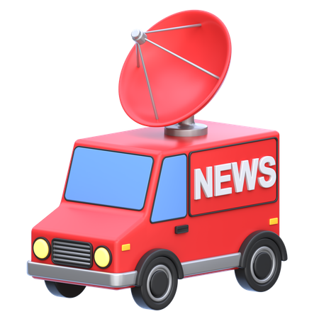 News Van  3D Icon