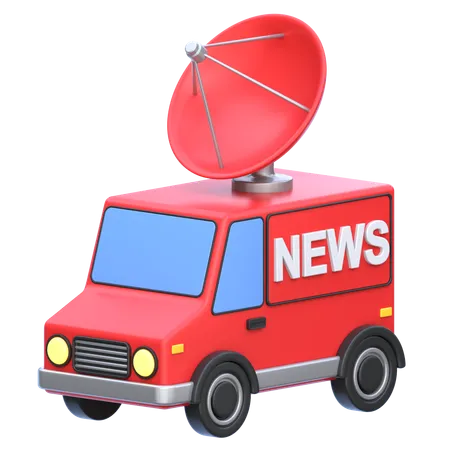 News Van  3D Icon