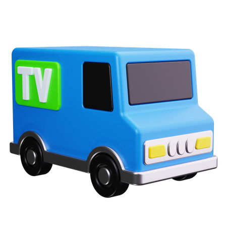 News Van  3D Icon