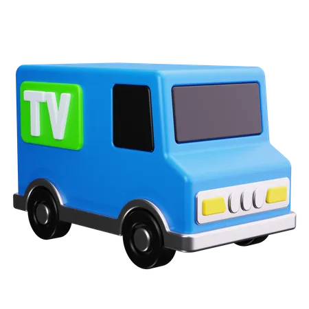 News Van  3D Icon