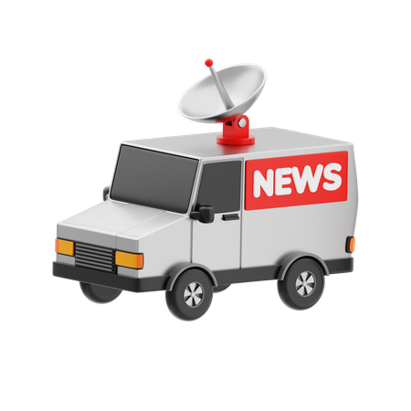 News Van  3D Icon