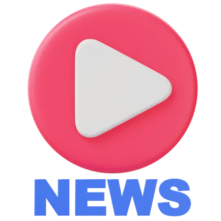 News Video  3D Icon