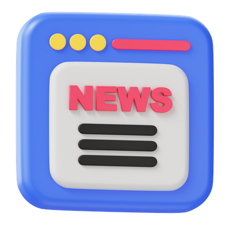 News Web  3D Icon