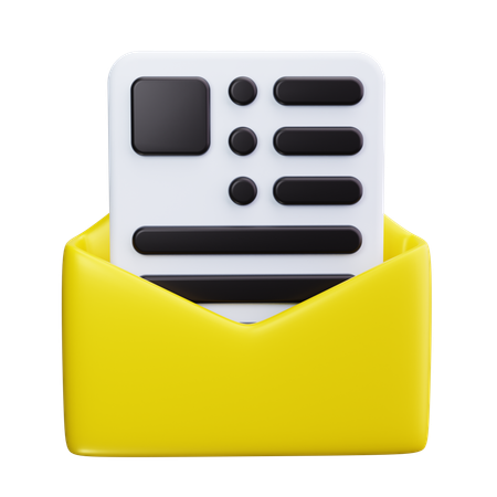 Bulletin  3D Icon