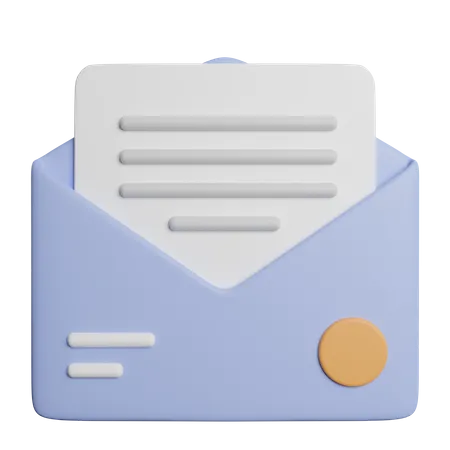 Newsletter Mail News 3D Icon