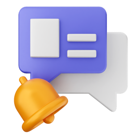 Newsletter Notification Bell  3D Icon