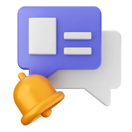 Newsletter Notification Bell  3D Icon