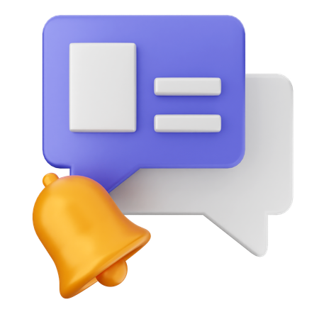 Newsletter Notification Bell  3D Icon