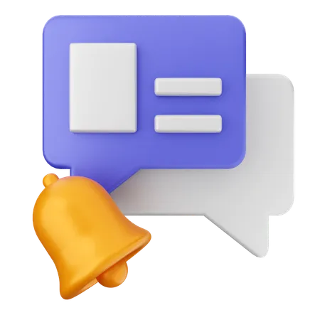 Newsletter Notification Bell  3D Icon