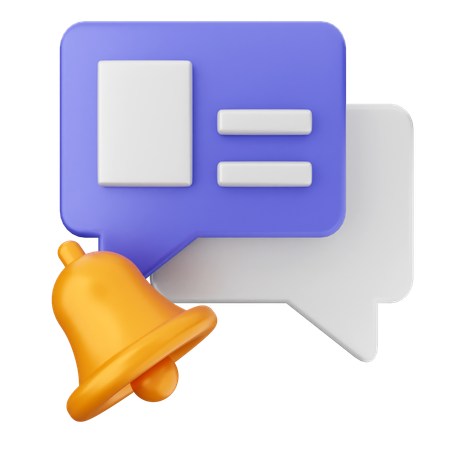 Newsletter Notification Bell  3D Icon