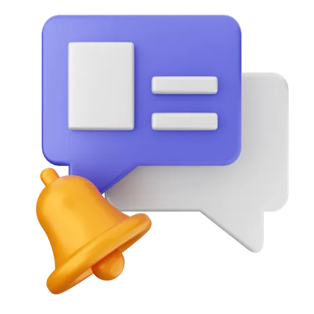 Newsletter Notification Bell  3D Icon