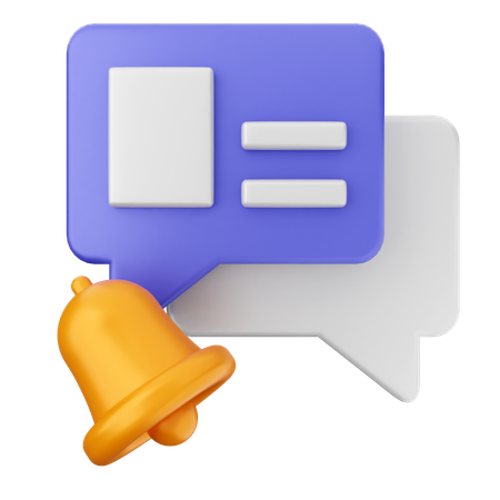 Newsletter Notification Bell  3D Icon