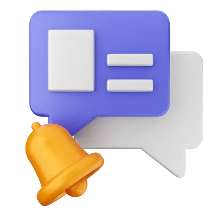 Newsletter Notification Bell  3D Icon