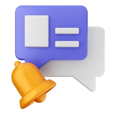 Newsletter Notification Bell  3D Icon