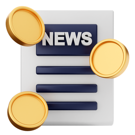 Bulletin d'information sur le commerce  3D Icon