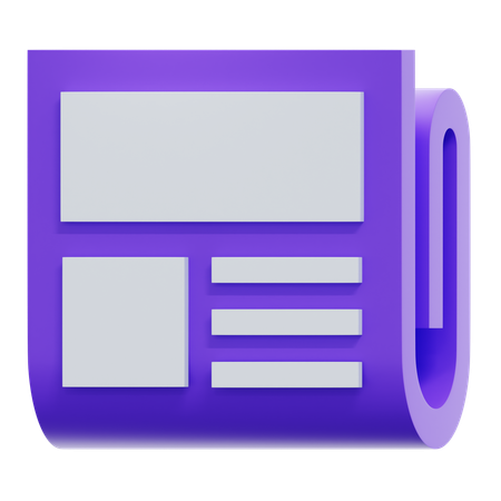 Newspaper  3D Icon
