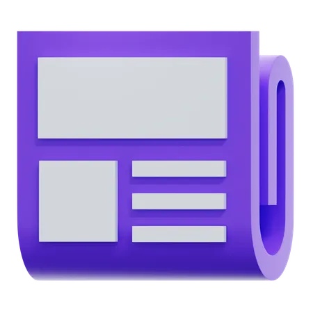 Newspaper  3D Icon