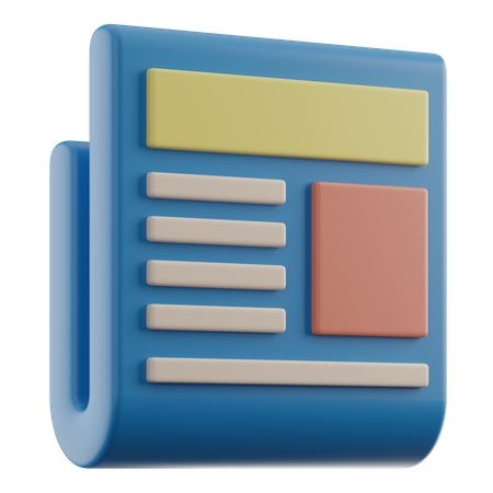 Newspaper  3D Icon