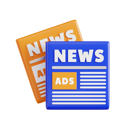 Newspaper Ads  3D Icon