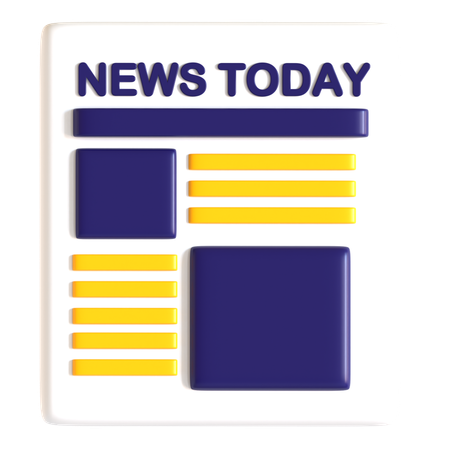 Newspaper Headline  3D Icon