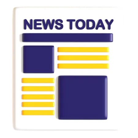 Newspaper Headline  3D Icon