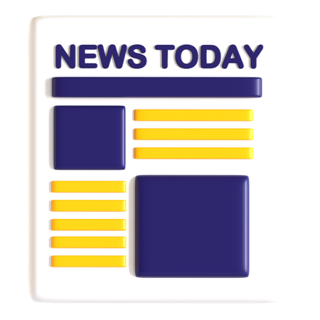 Newspaper Headline  3D Icon