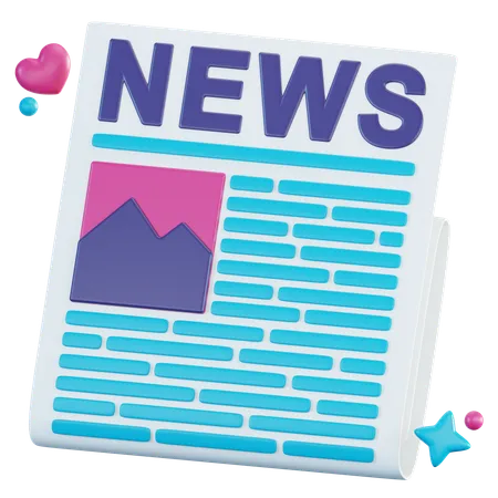 Newspapper  3D Icon