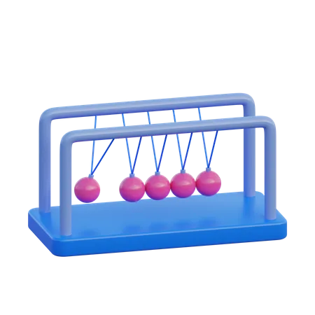 Newton Cradle  3D Illustration