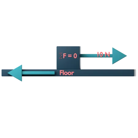 Newton First Law  3D Icon