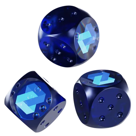 Nexo Glass Dice Crypto  3D Icon