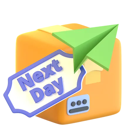 Next Day Delivery  3D Icon