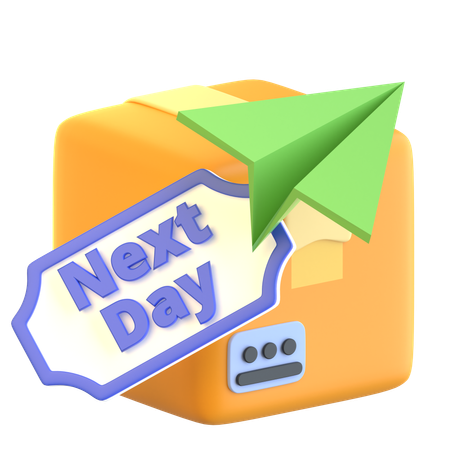 Next Day Delivery  3D Icon