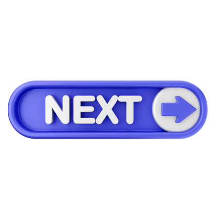 Next Text Button  3D Icon