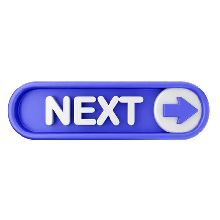 Next Text Button  3D Icon